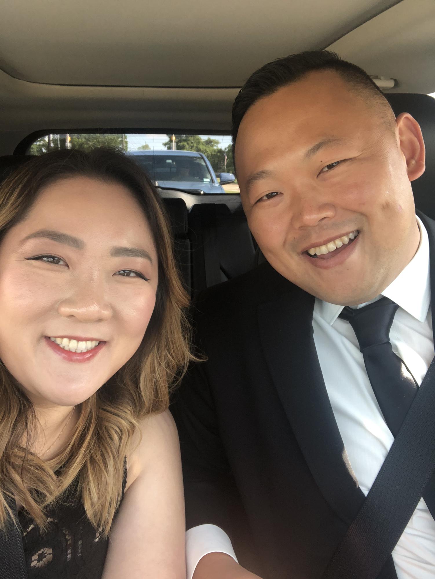 Dressed up for Christy & Minsung’s Wedding!