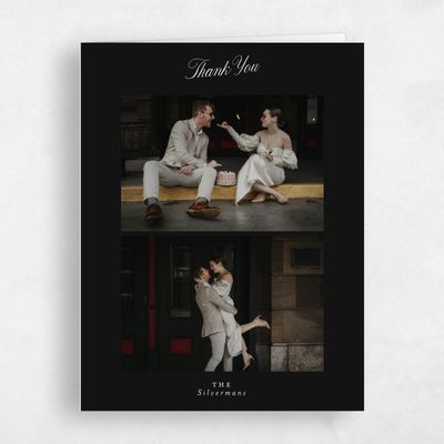 Black Wedding Thank You - Mabel Multiphoto
