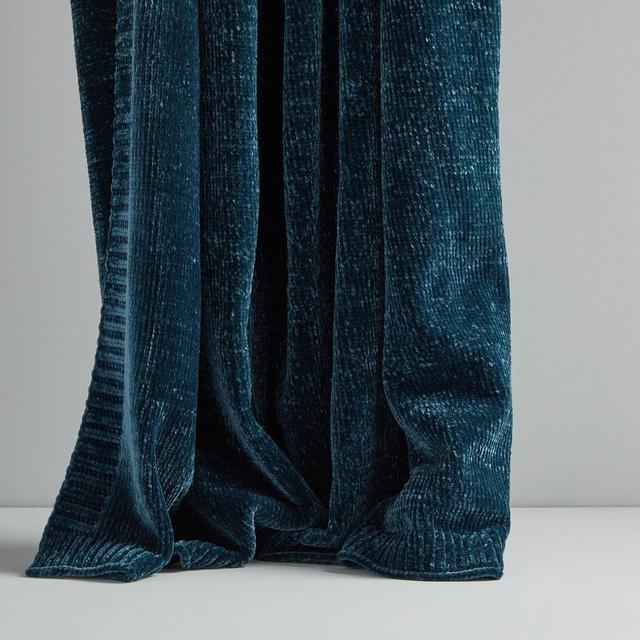 Luxe Chenille Throw, Regal Blue