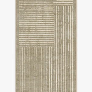 Linear Oasis Warm Taupe Rug | All-In-One Rug | 2.5'x7' | Ruggable