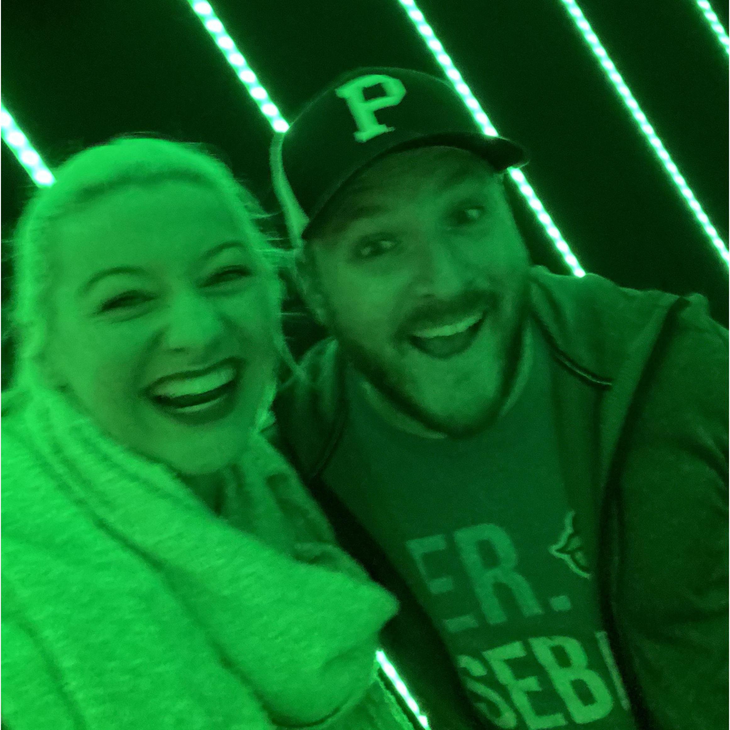 Thoroughly enjoying ourselves at the Heineken Experience on New Years Eve 2019! Such a fun day! (Amsterdam, Netherlands)