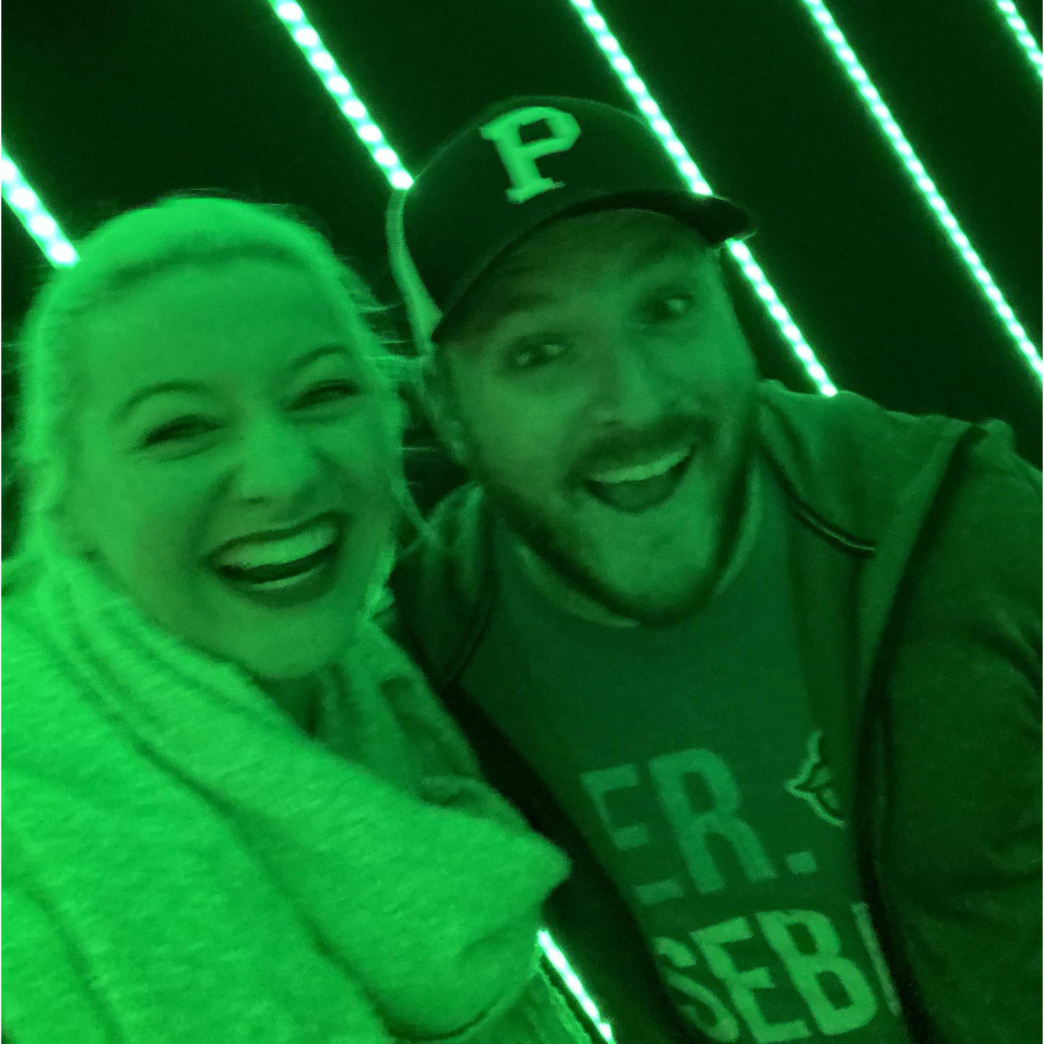 Thoroughly enjoying ourselves at the Heineken Experience on New Years Eve 2019! Such a fun day! (Amsterdam, Netherlands)