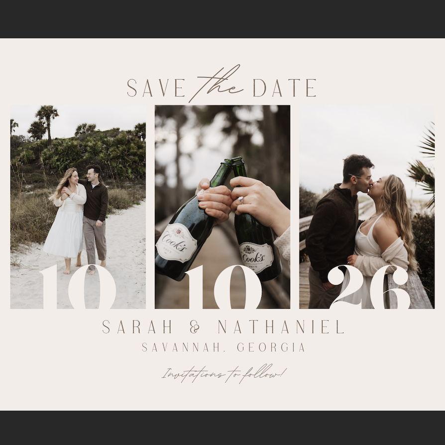 Save-the-date! (This is Sarah's 1st favorite and Nathan's 4th!)