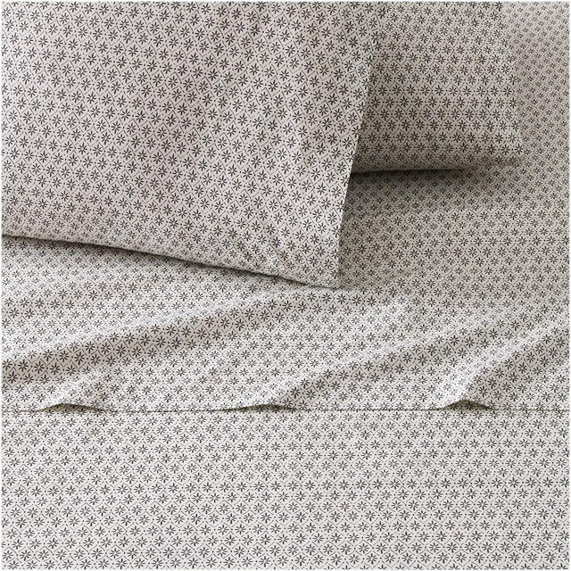 MTO Mae Floral Queen Sheet Set, Charcoal