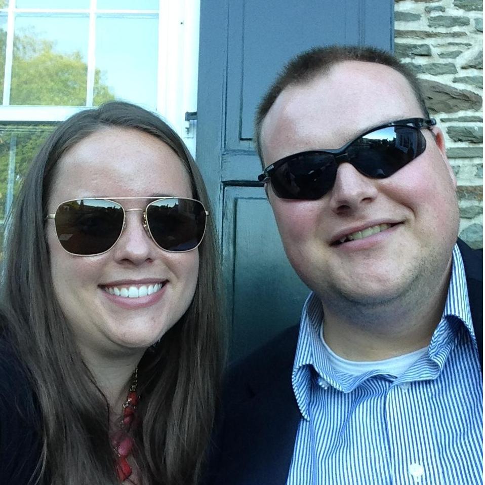 At Meggin and RJ's wedding (can't wait to see you guys!)