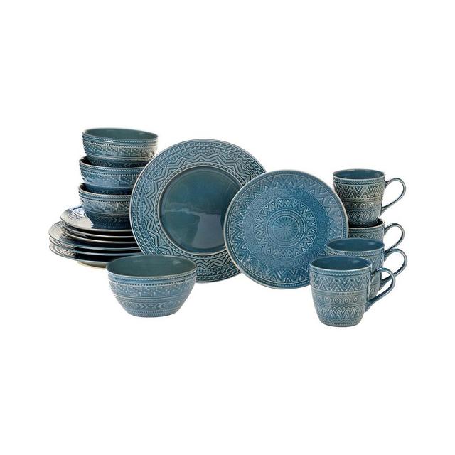 Certified International Aztec Teal 16-Pc. Dinnerware Set