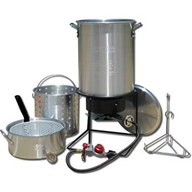 King Kooker 1265BF3 Portable Propane Outdoor Deep Frying/Boiling Package with 2 Aluminum Pots