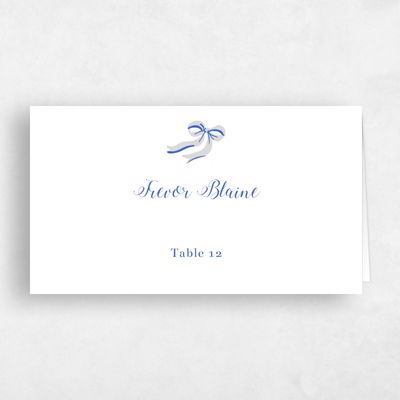 Cornflower Blue Wedding Place Card - Remi