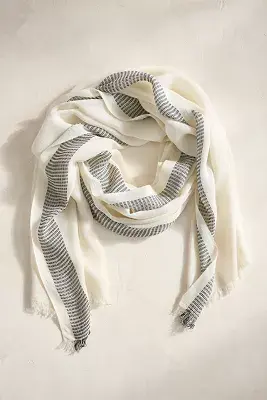 Fringed Stripe Scarf