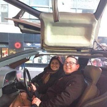 GREAT SCOTT! We had the chance to sit in James' dream car while visiting NYC: a DeLorean! January 2016
