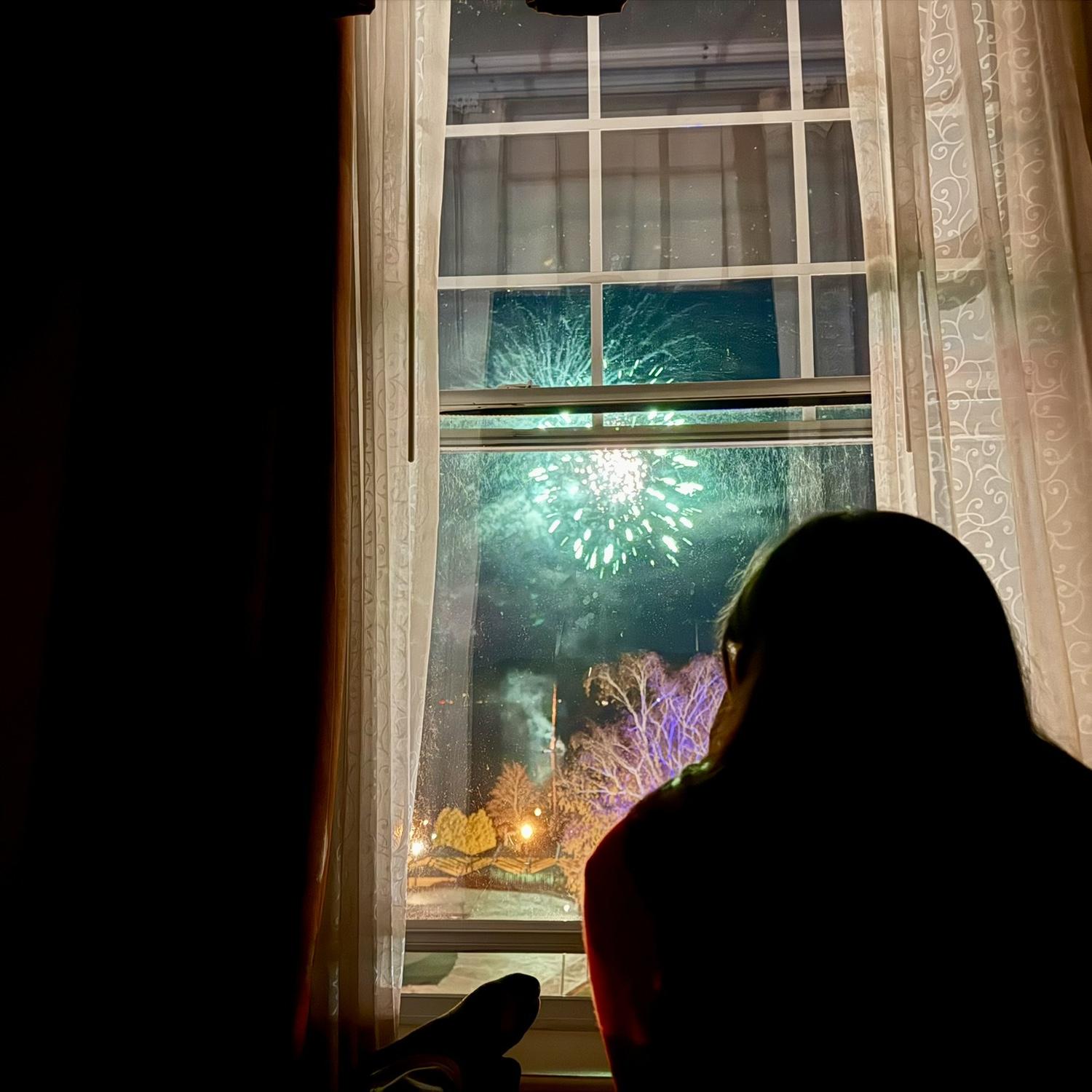 After our engagement, back at the hotel. All of a sudden fireworks were going off.There was a wedding that night in the hotel. It felt so special to know that soon we would be the ones getting married