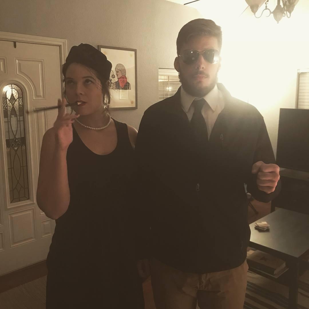 Our first Halloween together! Janet Snakehole and Burt Macklin: FBI.