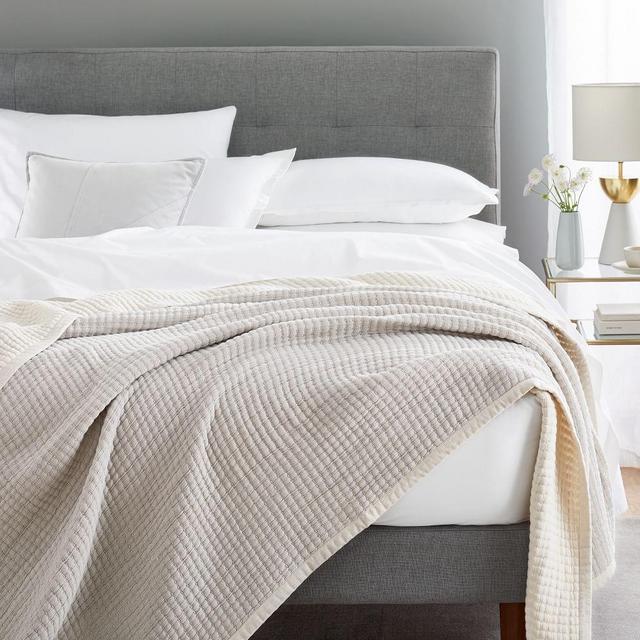 Double Cloth Blanket, Full/Queen, Stone Gray
