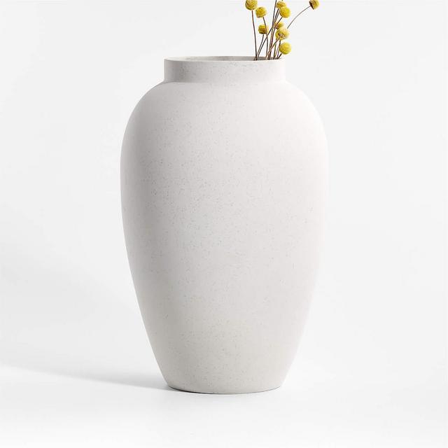 Crate & Barrel - Warrick White Medium Vase
