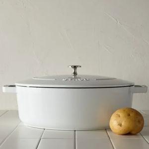 Staub Enameled Cast-Iron Wide Oval Cocotte, 6.3QT | Food52
