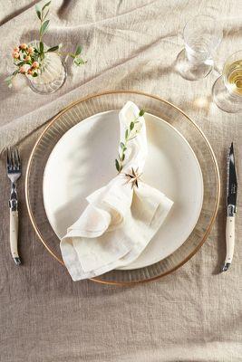 Gold Rim Ridged Charger