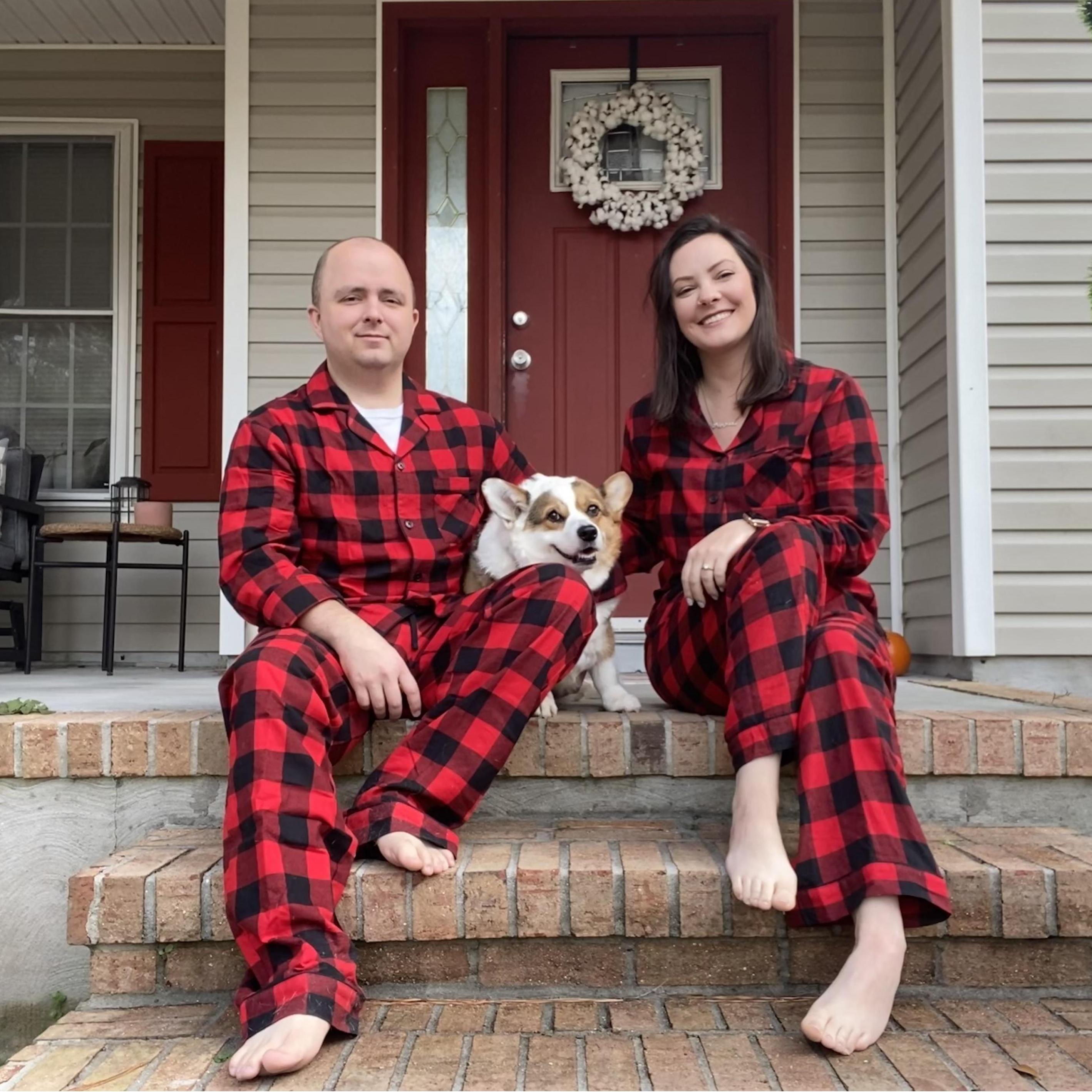 12.18.21 - When Megan forced Josh and Apollo to wear matching PJs and take photos for the holidays.