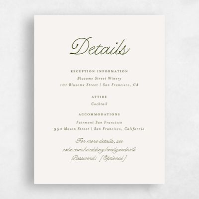 Darkest Olive, Beige Wedding Enclosure - Vianne