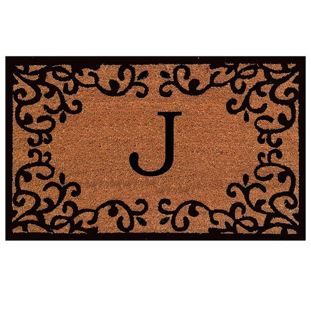 Calloway Mills 180022436J Chateaux Monogram Doormat, 24" x 36" (Letter J)