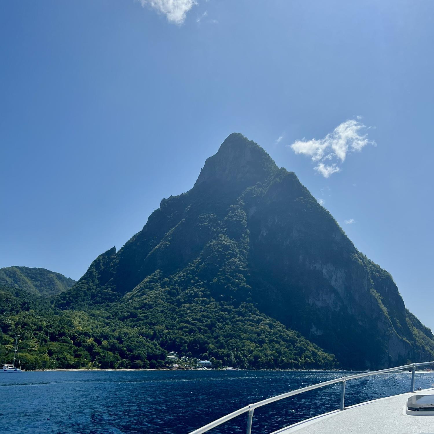 Boat excursion- views of the Pitons