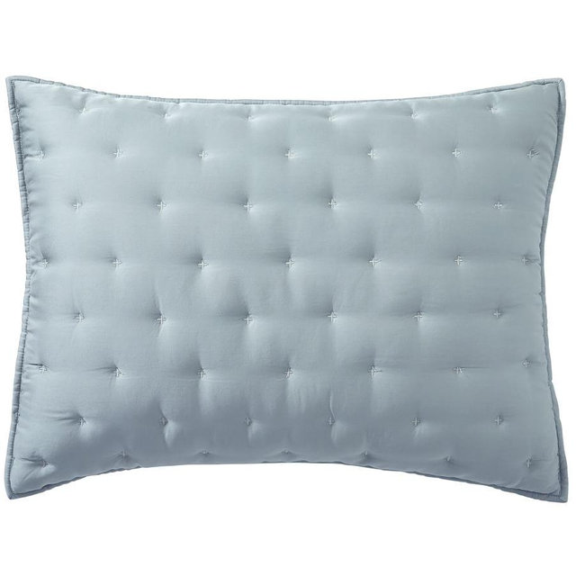 TENCEL™ Tufted Quilted Sham, Riviera Blue, Standard, Set of 3
