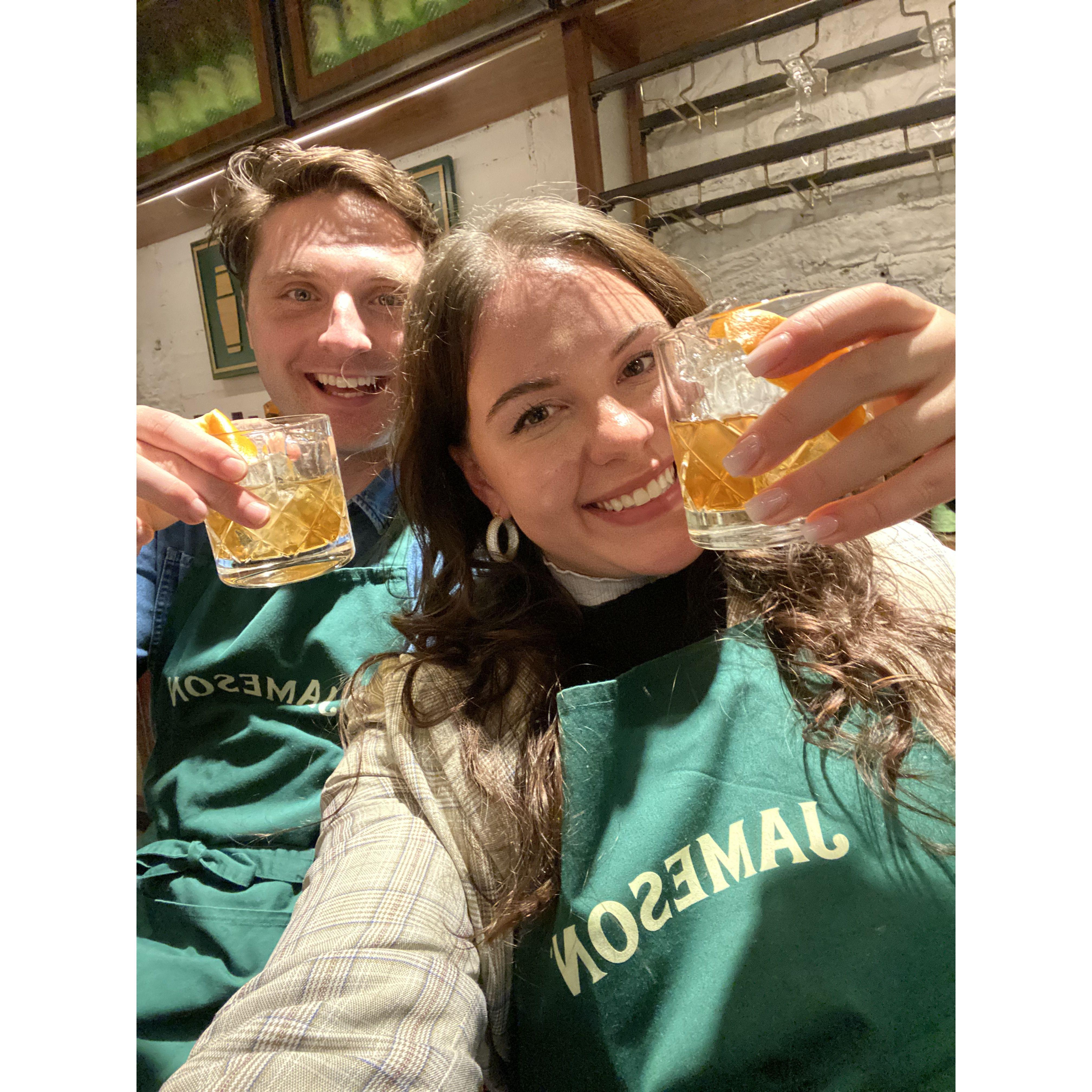 Whiskey cocktail making in Dublin!