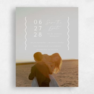 White Typography Wedding Save the Date - Molnar Photo