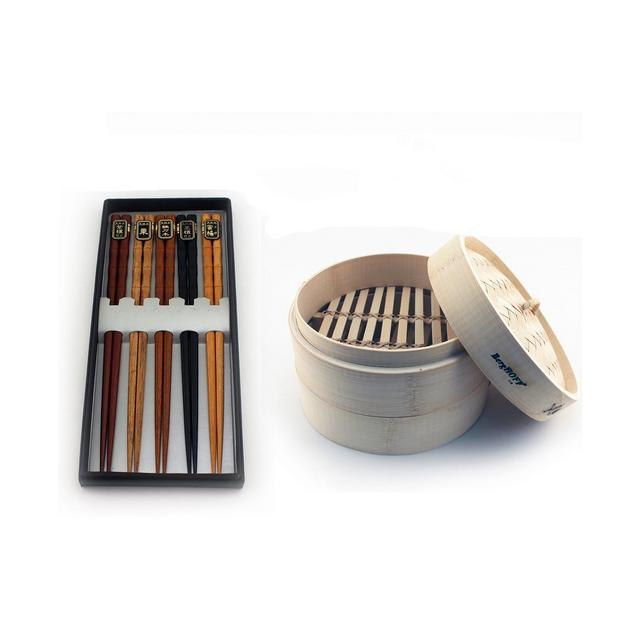 BergHOFF Bamboo 11-Pc Steamer & Chopstick Set