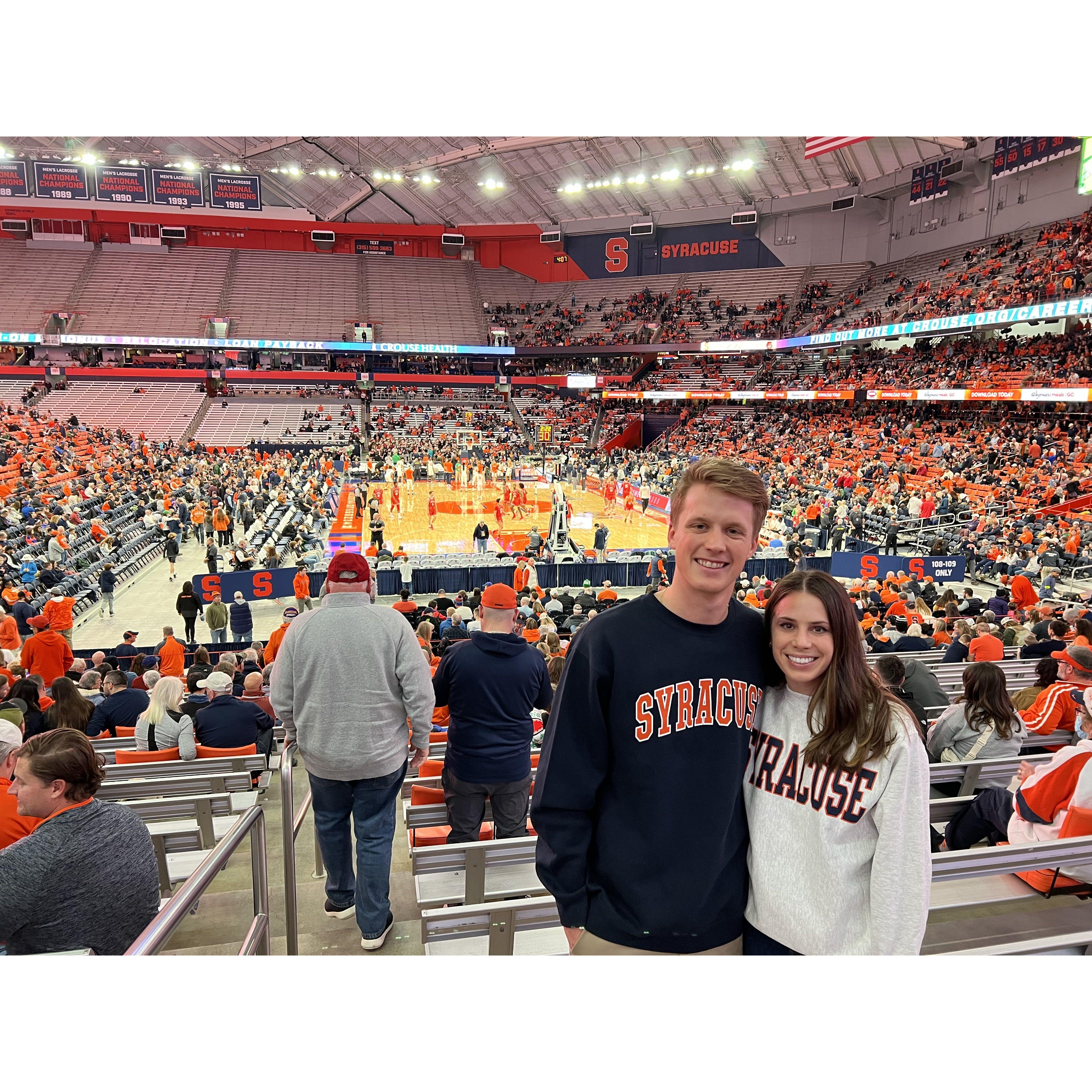 You will usually catch us wearing Creighton Blue but it was necessary to catch a Syracuse Orange game at the Dome.