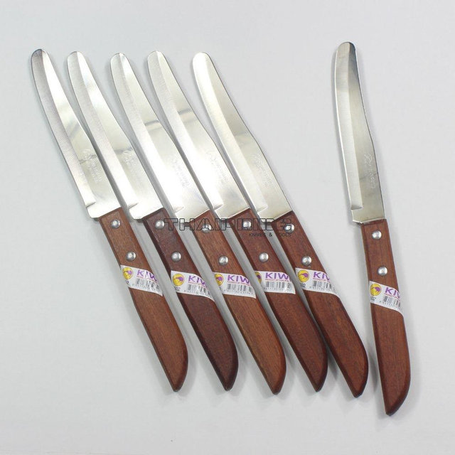 Thai Kitchen Steak Knives Stainless Steel Knives Kiwi 502 6 Pcs per Set