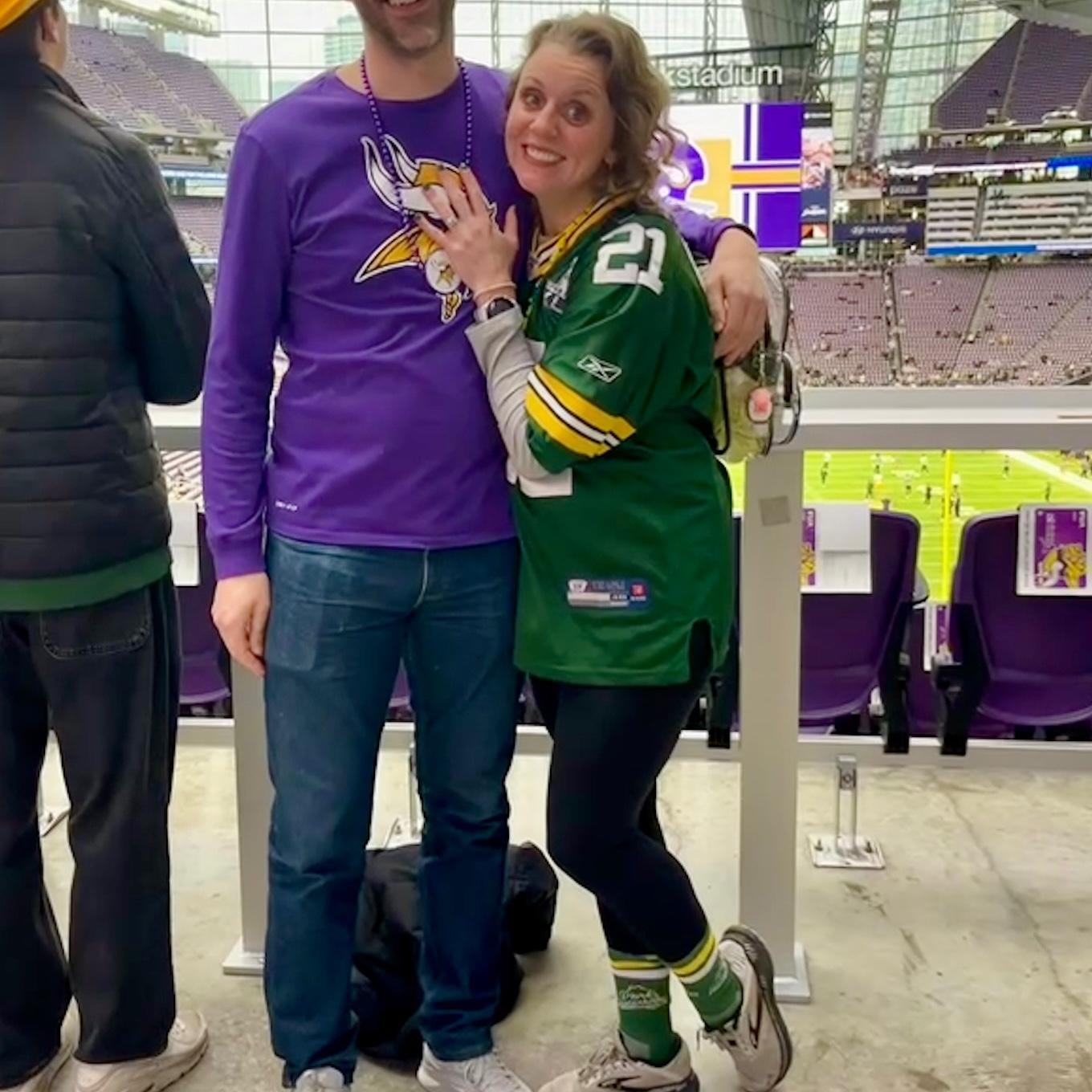 US Bank Stadium for the Packers and Vikings Game, 2025