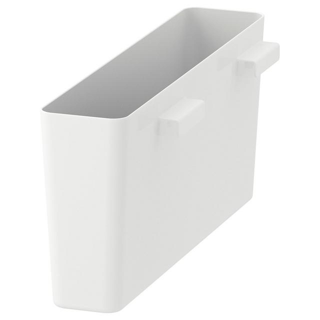 VARIERA                              Storage box, high gloss, white, 19 5/8x4 3/4 "