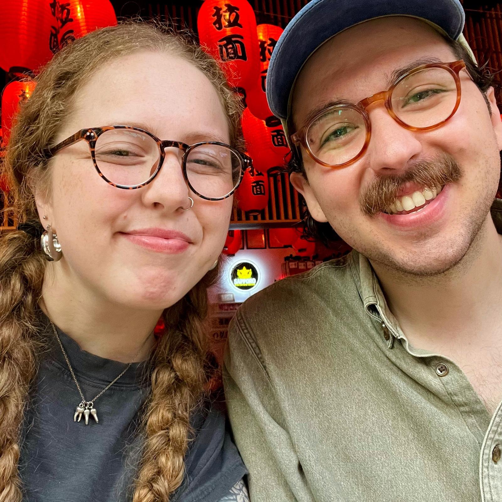 Eating at one of our favorite spots, Attack of the Tatsu