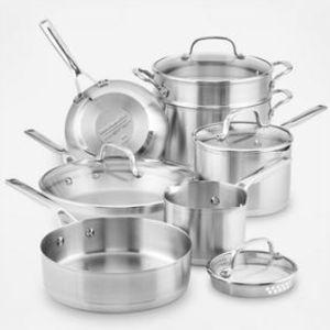 3-Ply Base 11-Piece Stainless Steel Cookware Set