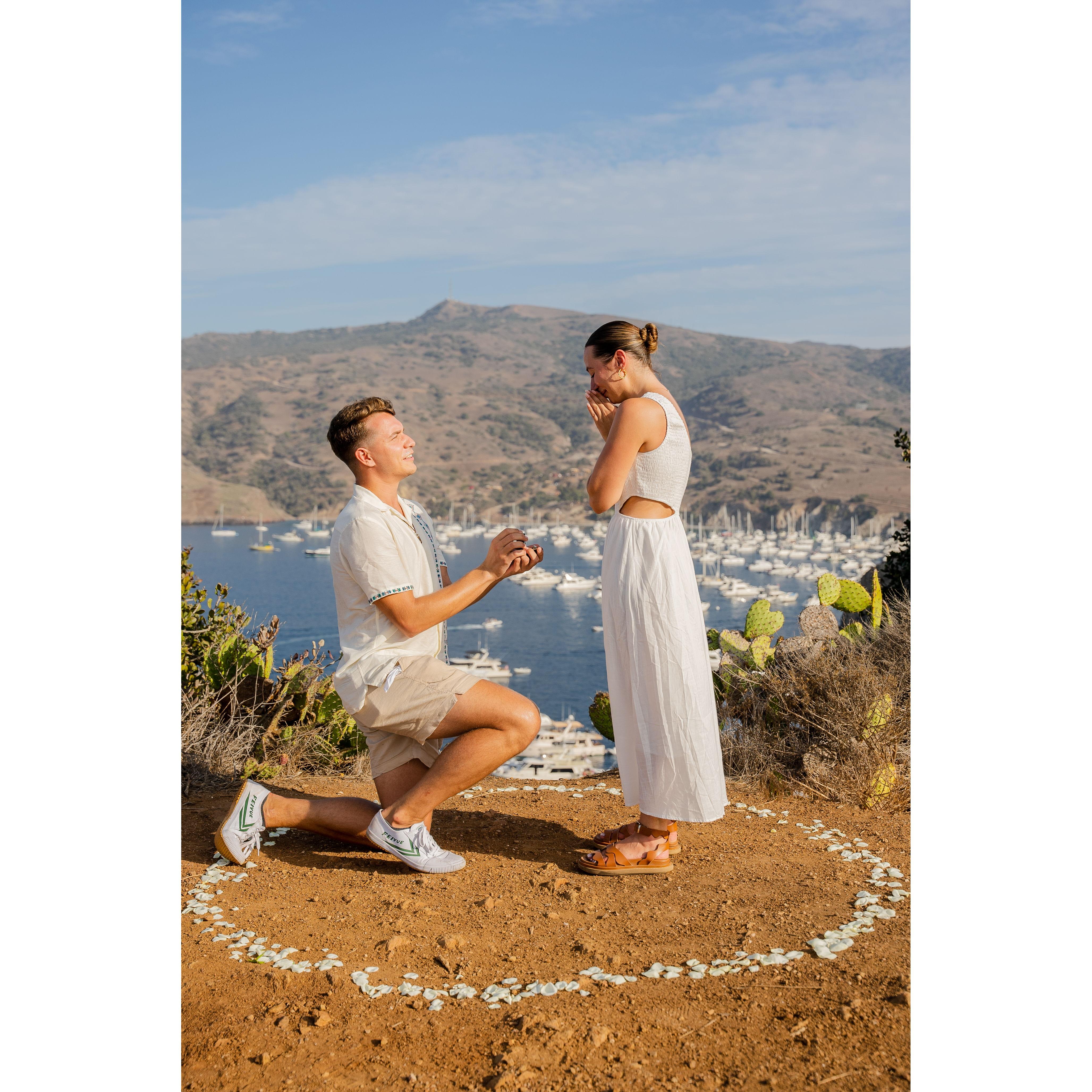 9.4.2022, the day that Victoria & Leo got engaged on Catalina Island!