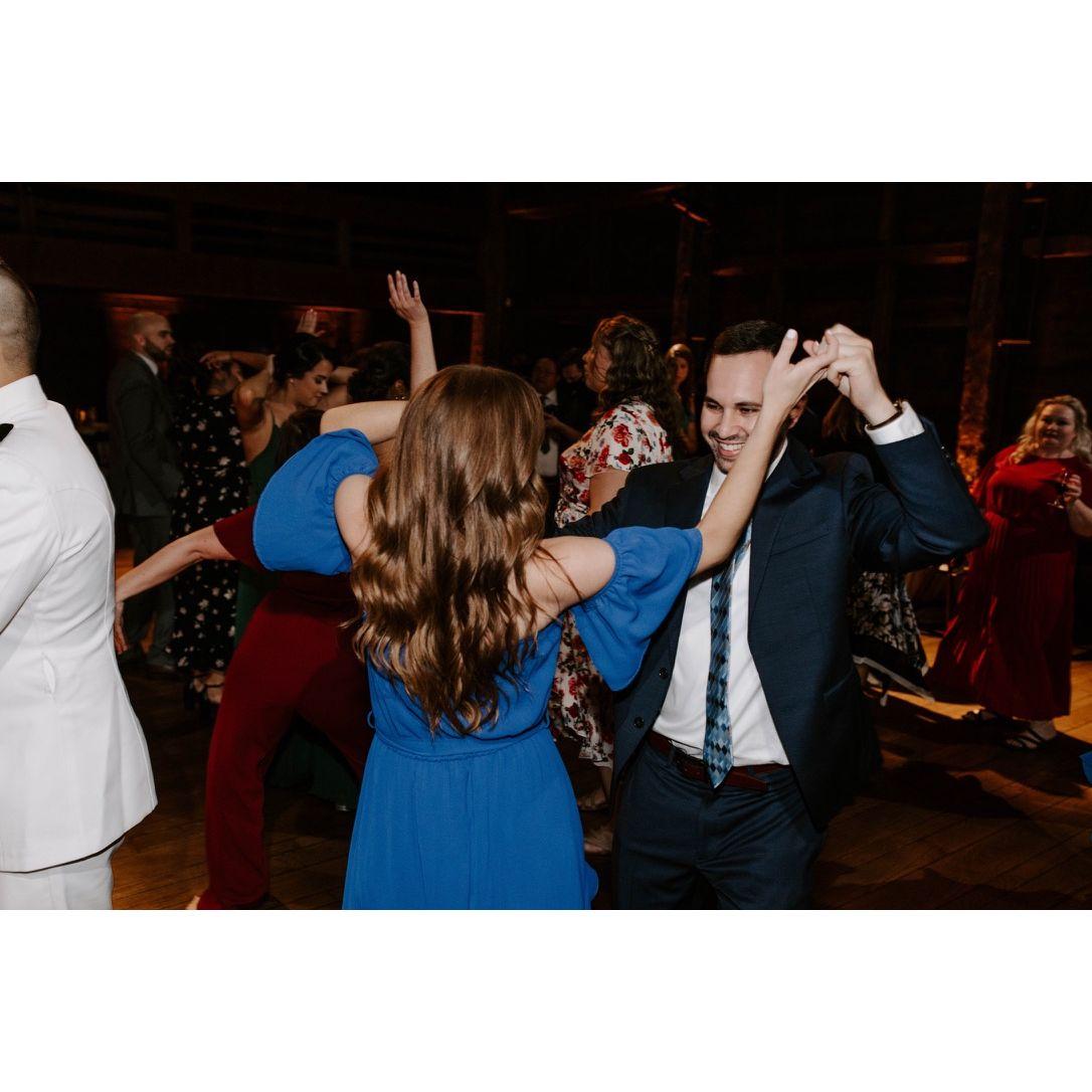 Dancing the night away at a friend's wedding at Wolf Trap- Vienna, VA