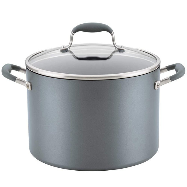 Anolon Advanced Home Hard-Anodized Nonstick Open Stock Cookware (10 Qt Stock Pot, Moonstone)
