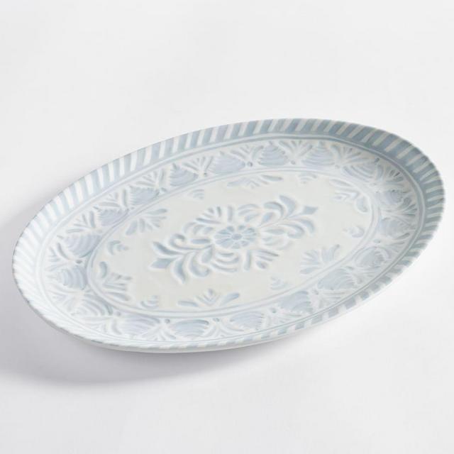 Chambray Tile Melamine Serving Platter