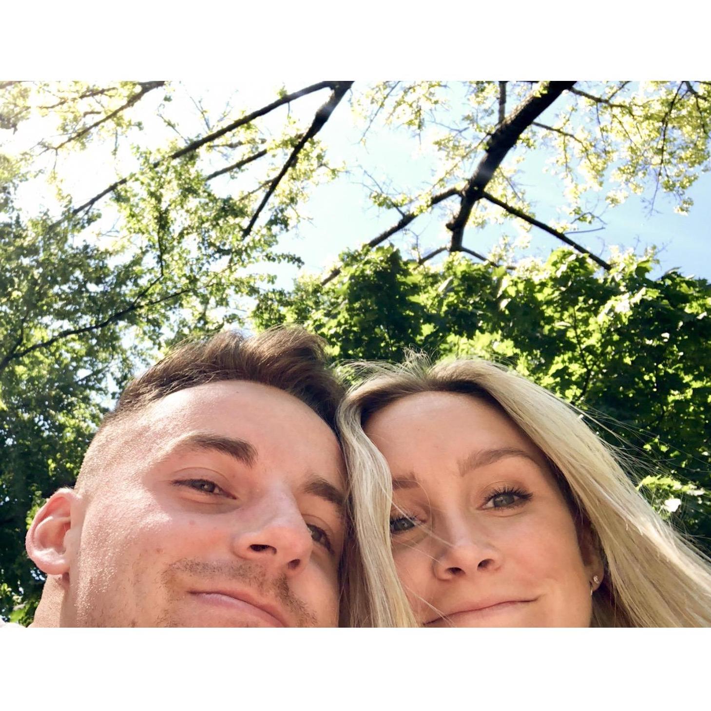 This pic was taken in June 2019 right after we talked about getting married for the first time. We had a picnic in the middle of the Boston Common