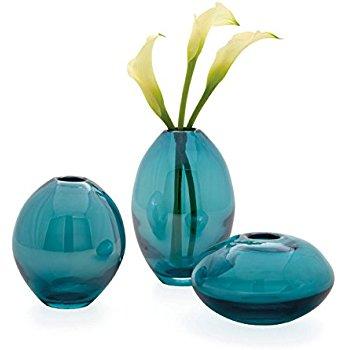 Torre & Tagus 901431 Mini Lustre Vases Assorted, Turquoise, Set of 3