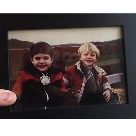 Mike with his cousin Chris, age 4
