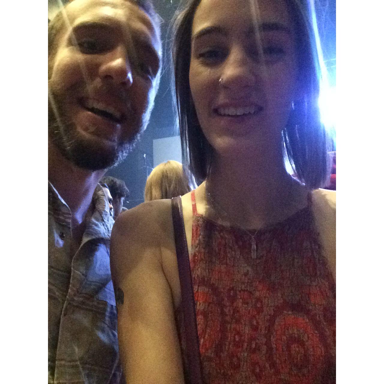 First concert! We clanked our teeth as Pat was going in for the first kiss.