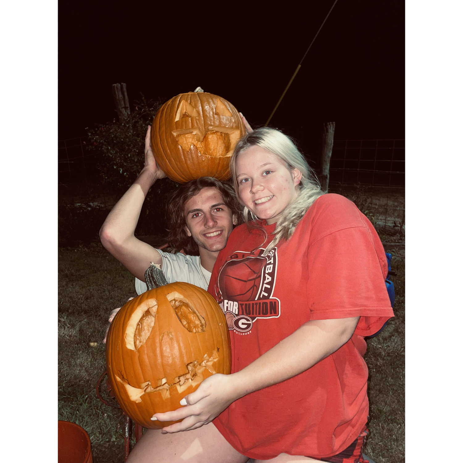 Carving pumpkins
