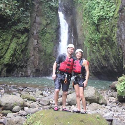 Waterfall repelling in Costa Rica