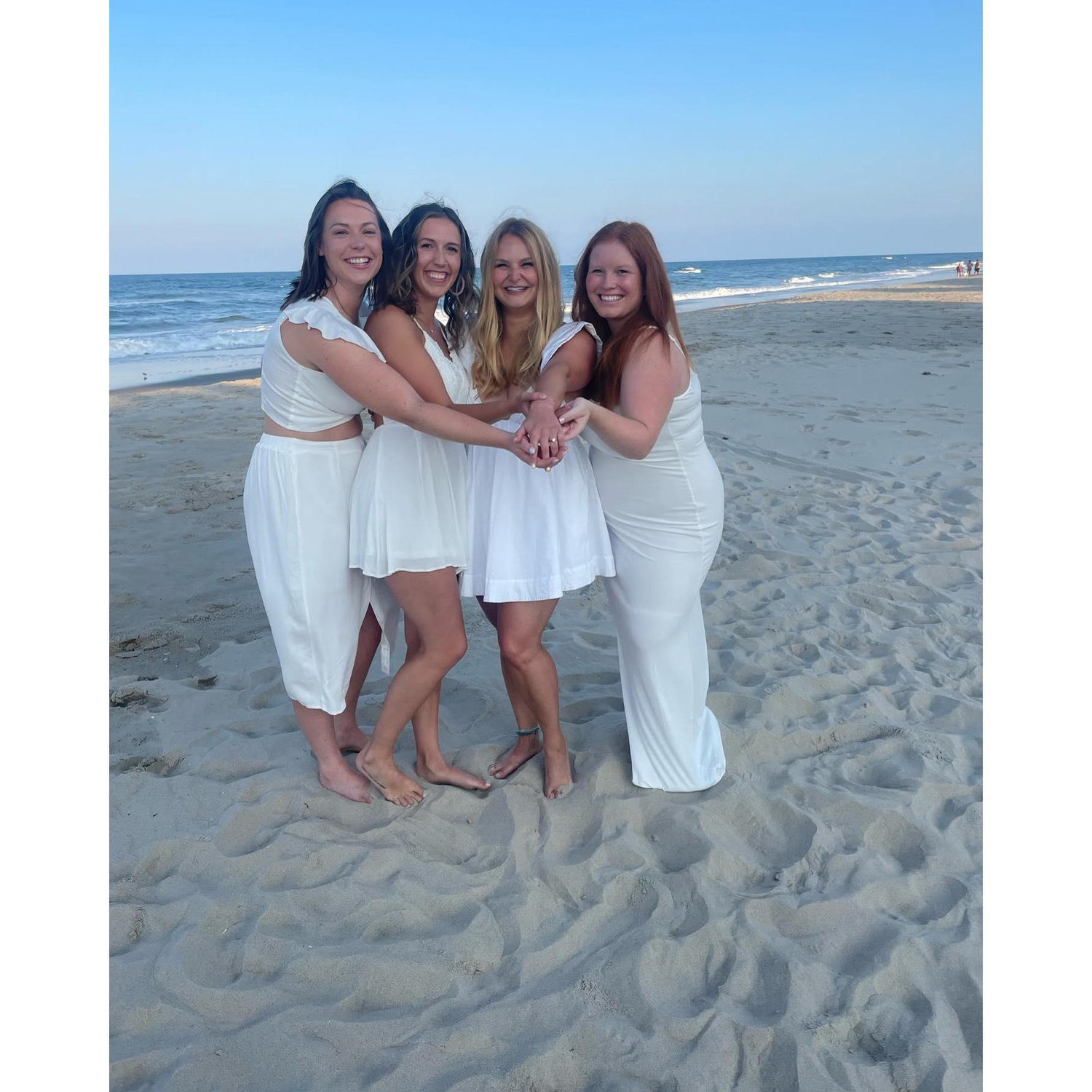 Allison Smith, Brittany Spinelli (Badders), and Spencer Young some of Erin's closest friends who helped make the proposal perfect!