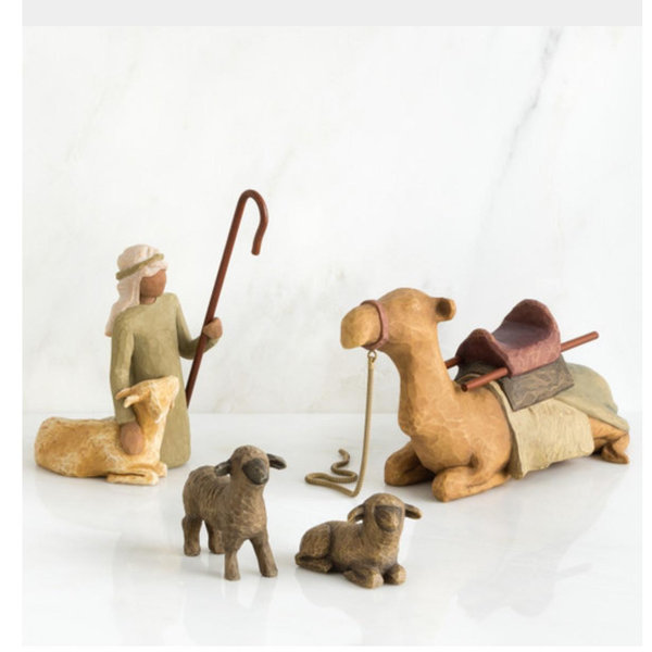 Shepherd and Stable Animals Willow Tree Nativity