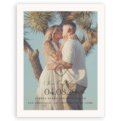 Beige Wedding Digital Save the Date - Ragusa Photo