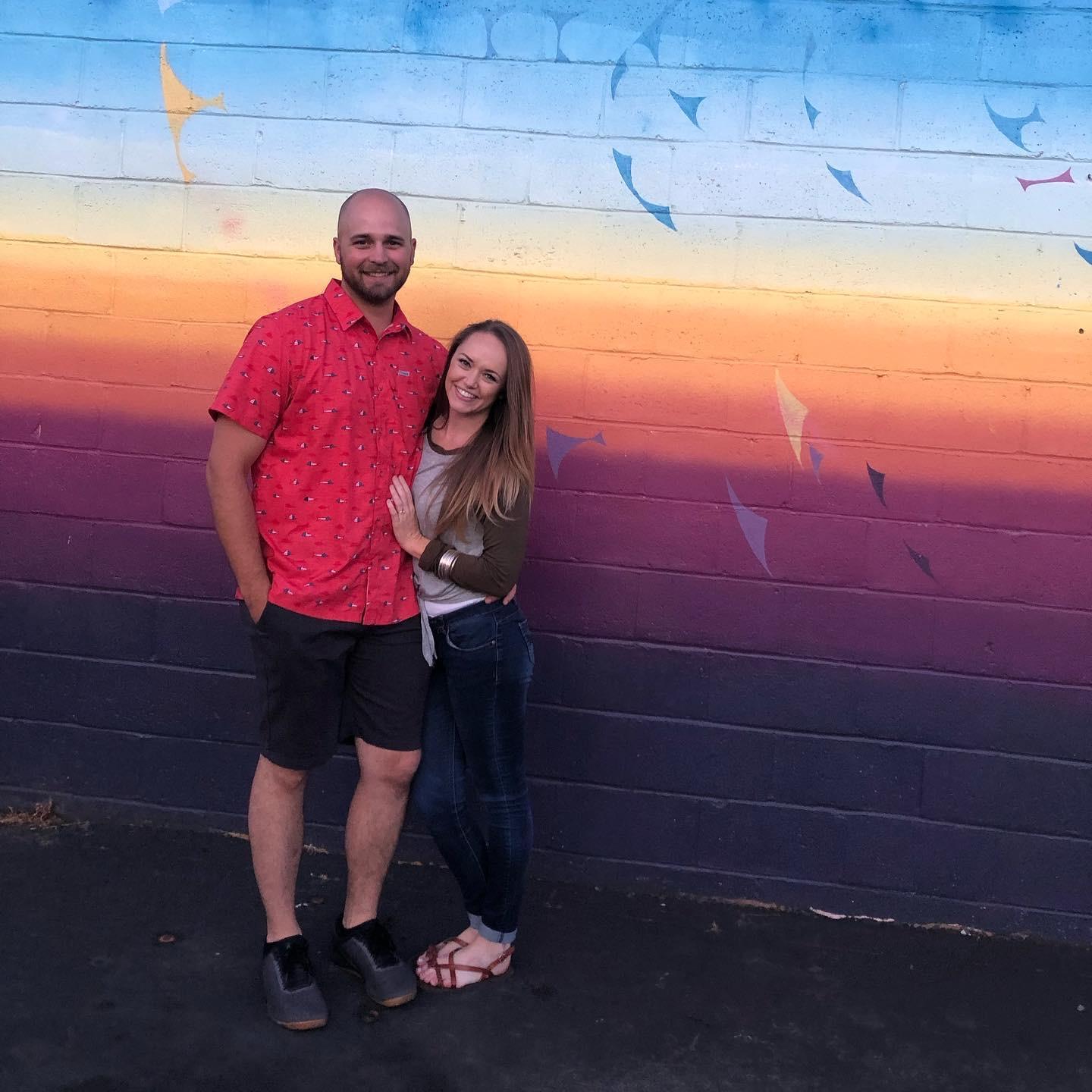 Double Date with Britanie’s best friend Jocelyn and her fiancé Travis in downtown Sacramento looking at the murals.