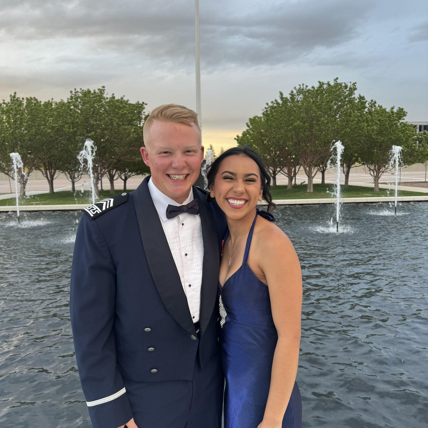 Our first date at Josiah's Ring Dance. This was an Air Force Academy miltary ball where juniors recieve their class ring. This was also the first time Jennie and Josiah met in person. May 2024