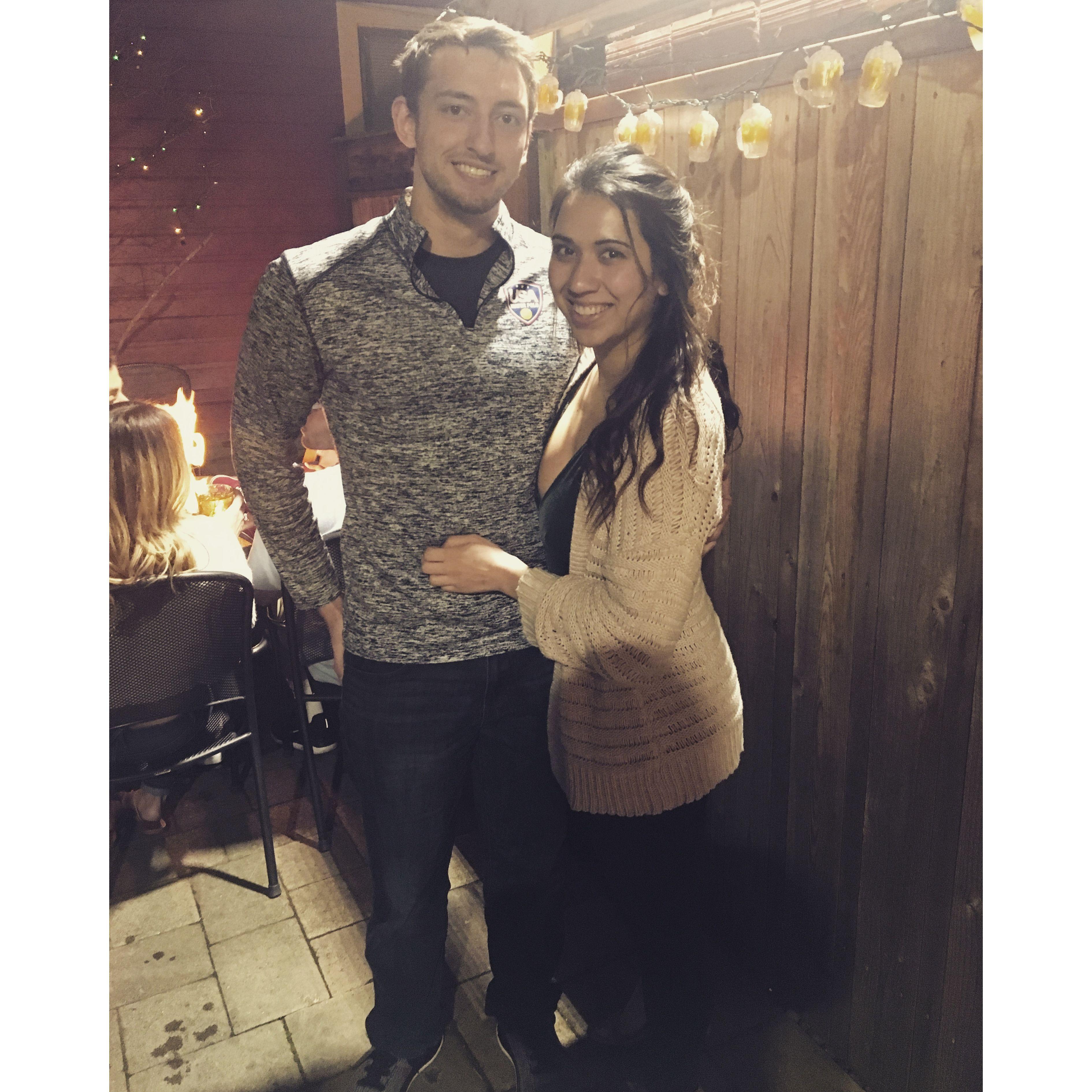 Celebrating 1 year of being together at the spot we first met.